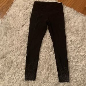Lululemon Black leggings silver dots 4